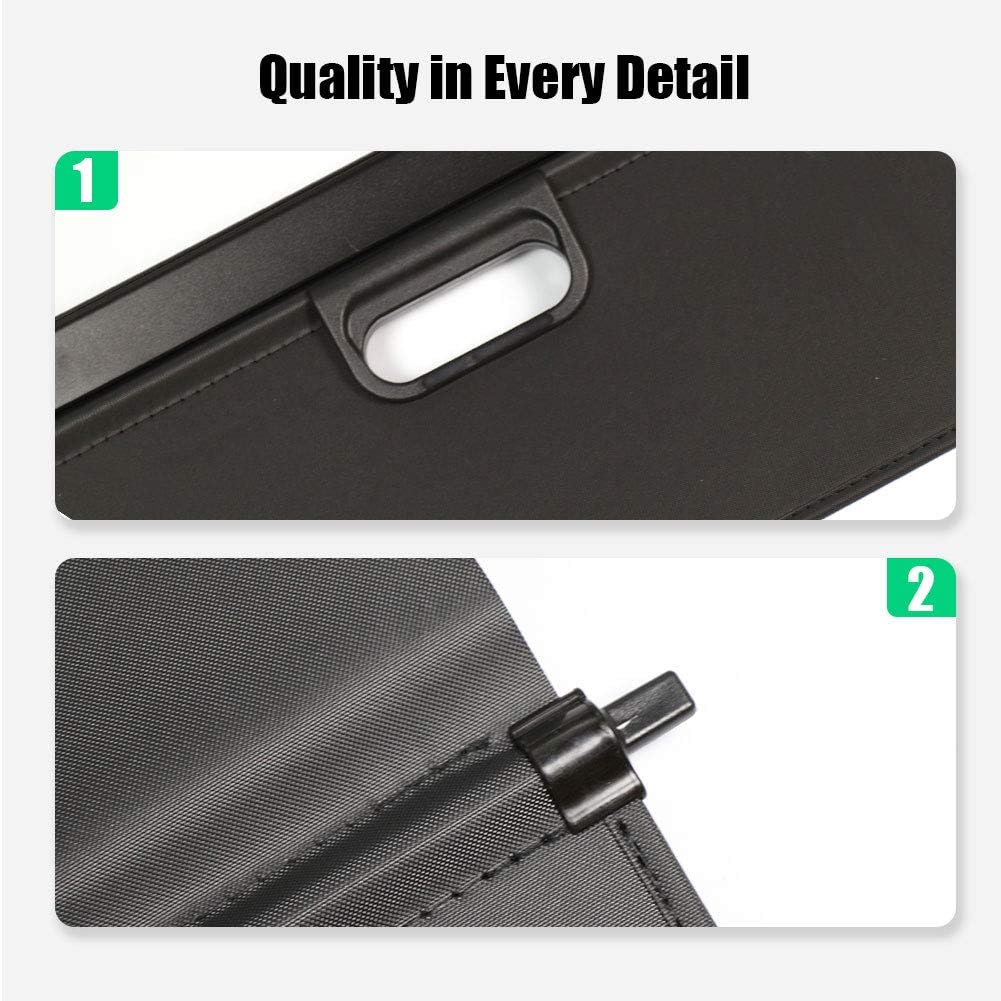 Black Retractable Cargo Cover B40751