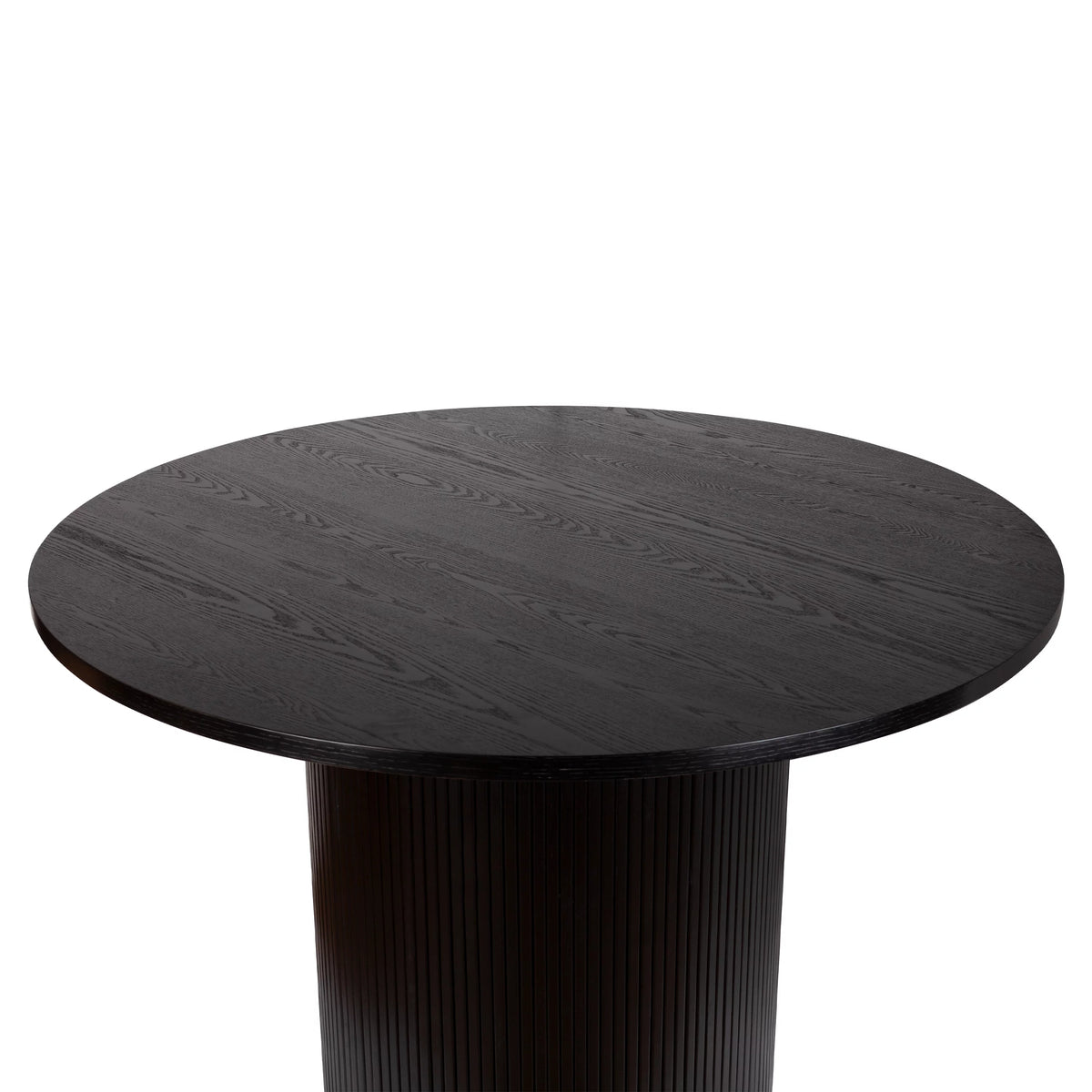 Black Solid Wood Round Dining Table F299