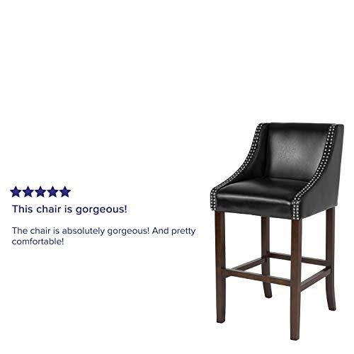 2 Pk. Walnut Barstool with Black Leather J241