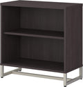Storm Gray 2 Shelf Bookcase Cabinet Q715651