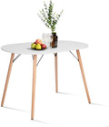 Farmhouse Oval Dining Table White D594