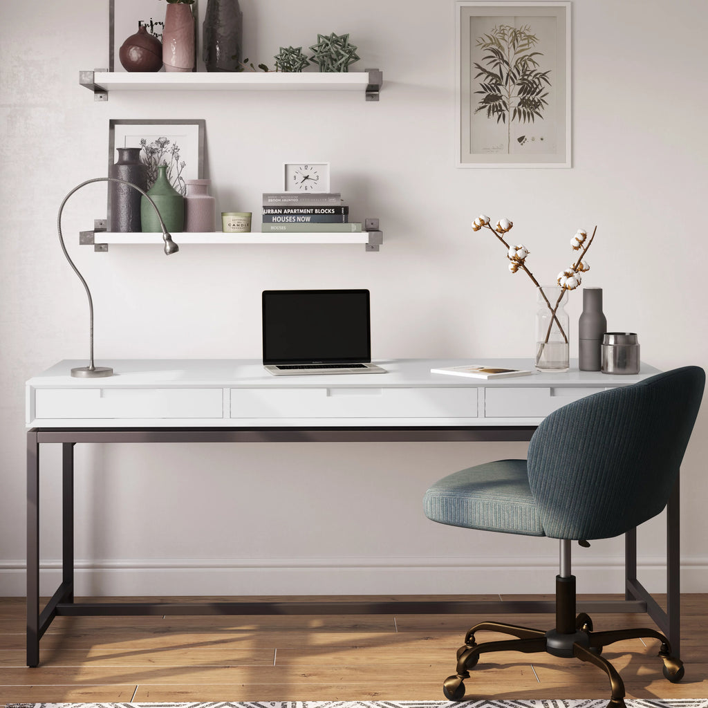 Solid Wood 72 in. W Desk with Keyboard Tray P873783