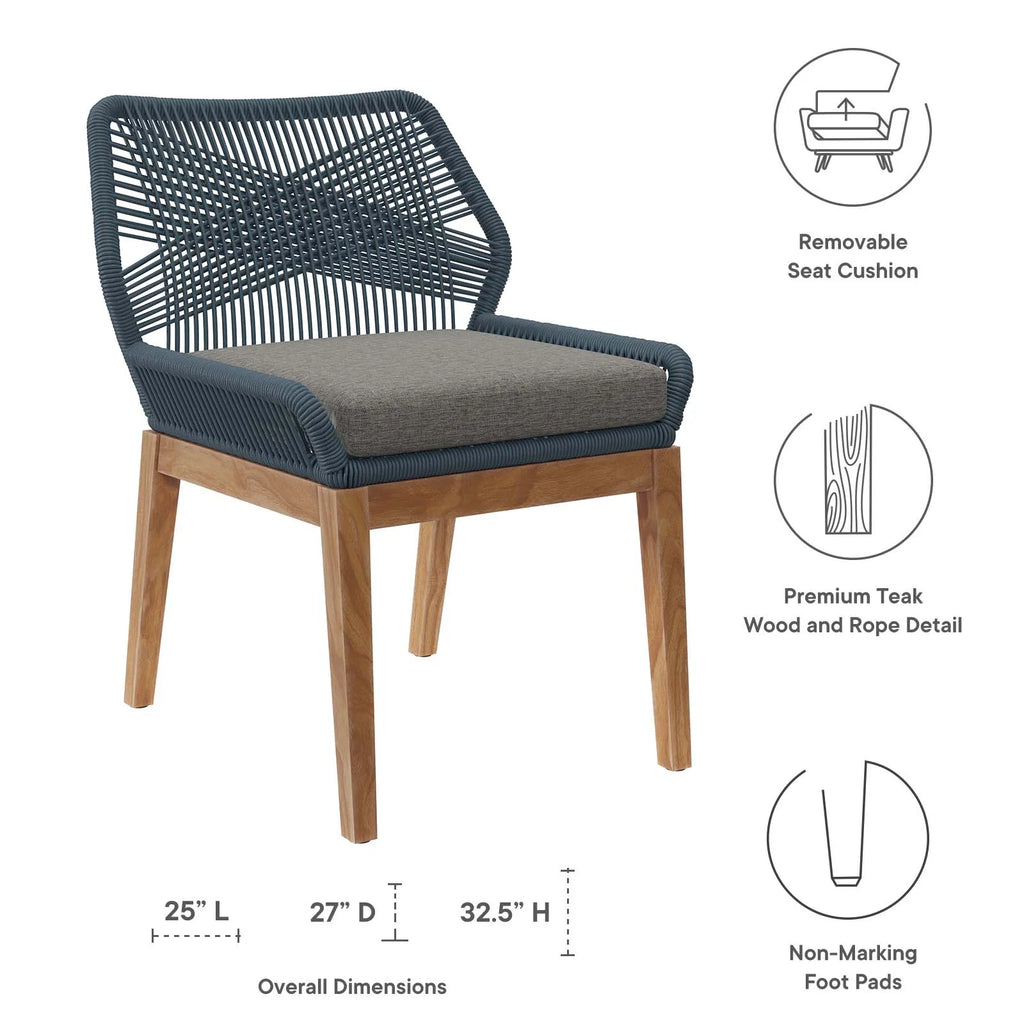 Teak Wood Outdoor Dining Chair X890835