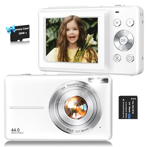 Pink 44MP 1080P Compact Digital Camera E483