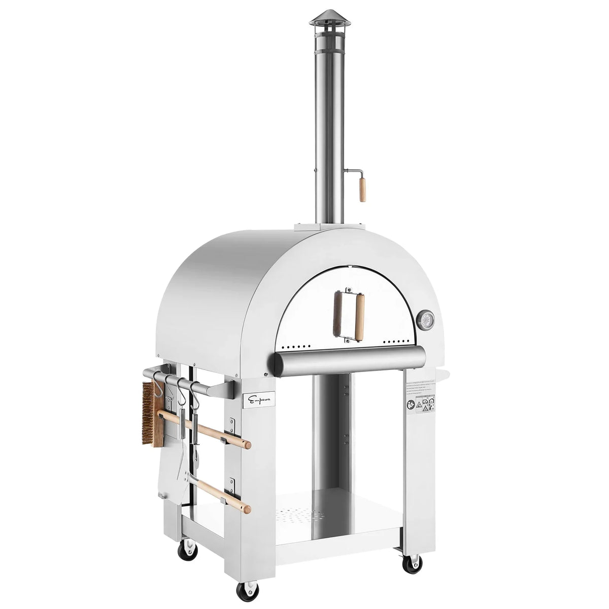 Outdoor Wood Fired Pizza Oven in Stainless Steel L960651