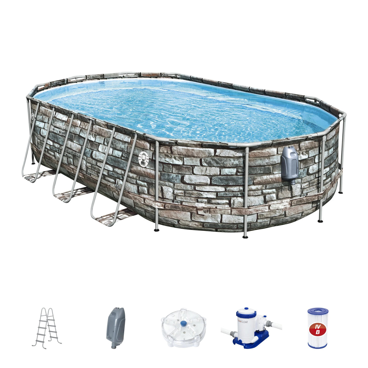 20' Power Steel Oval Above Ground Pool P34903