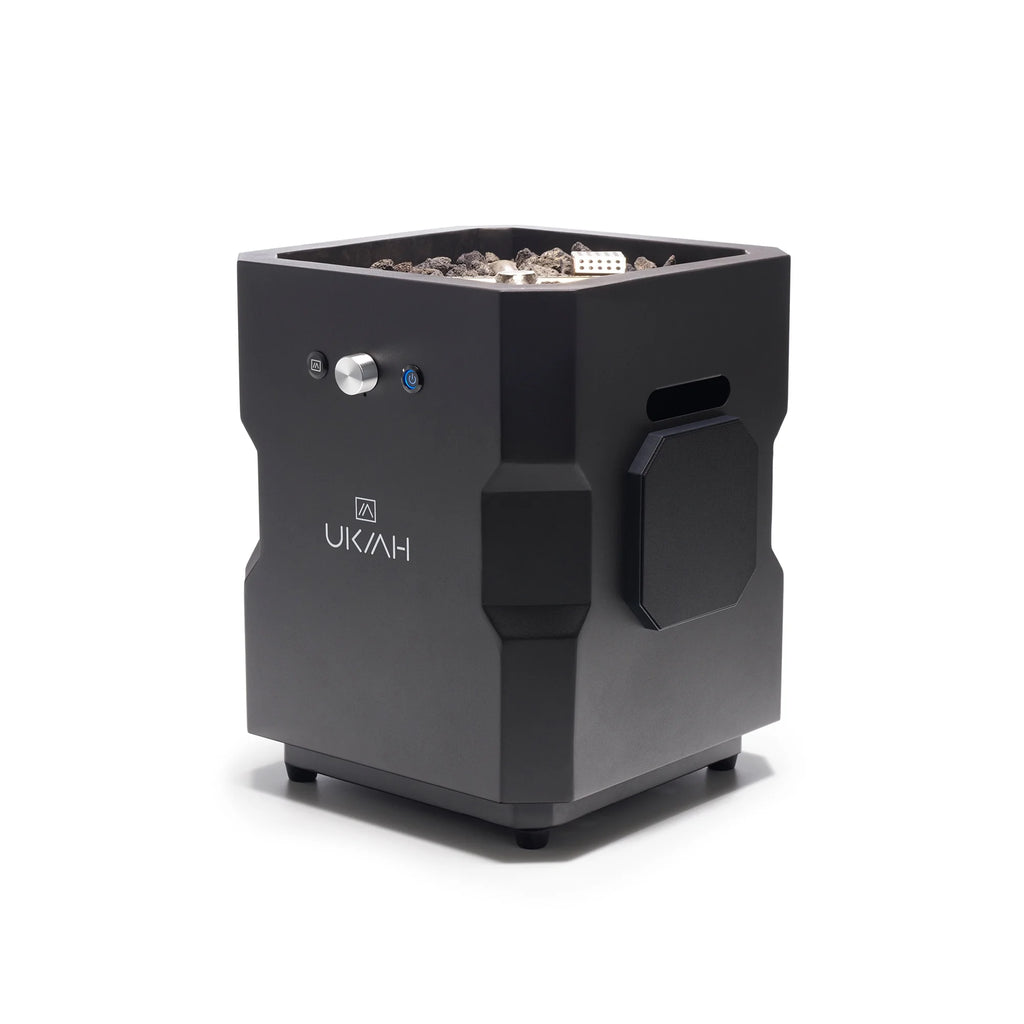 Portable Wireless Fire Pit with Speaker Sound System, Black F9288