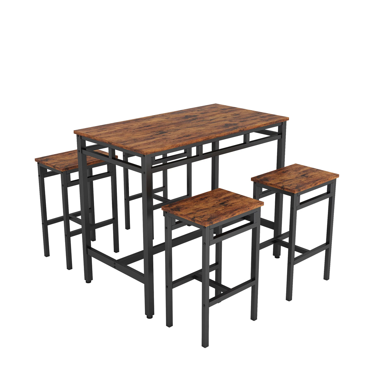5 Piece Dining Table Set with 4 Stools H382