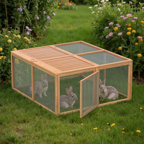 Wooden Folding Chicken Coop with 2 Accesses J899