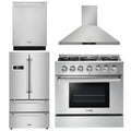 36 Propane Gas Range, Range Hood, Refrigerator, Dishwasher Package D5228