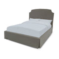 King Upholstered Skirted Storage Panel Bed K7541