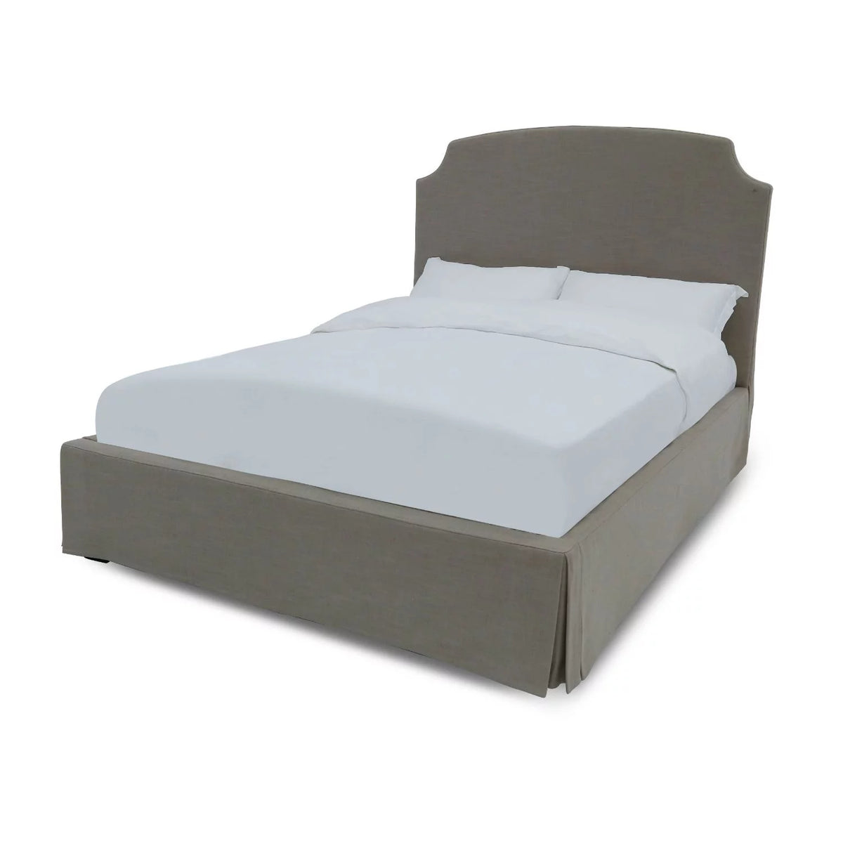 King Upholstered Skirted Storage Panel Bed K7541