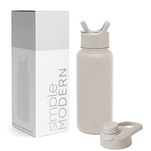 32oz Insulated Stainless Steel Water Bottle with Straw and Chug Lid E65778