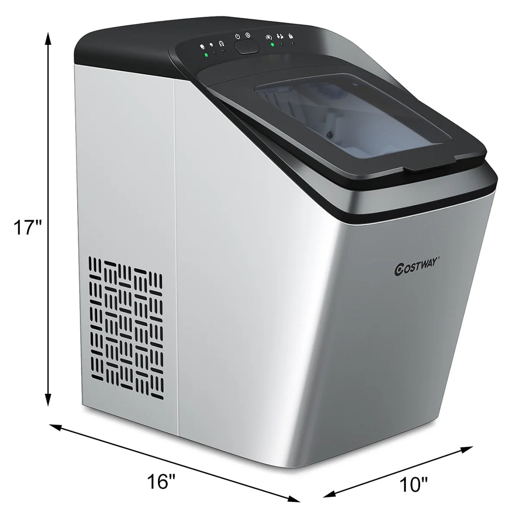 Stainless Steel Countertop Ice Maker with Scoop P485