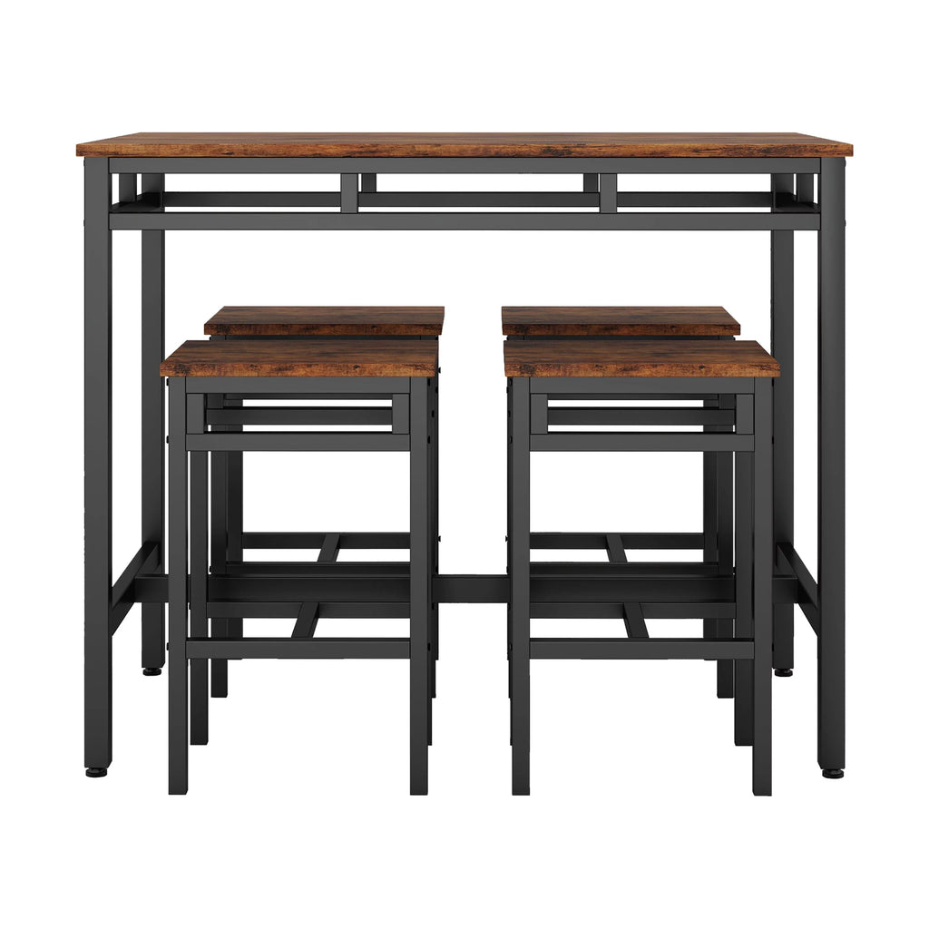 5 Piece Dining Table Set with 4 Stools H382