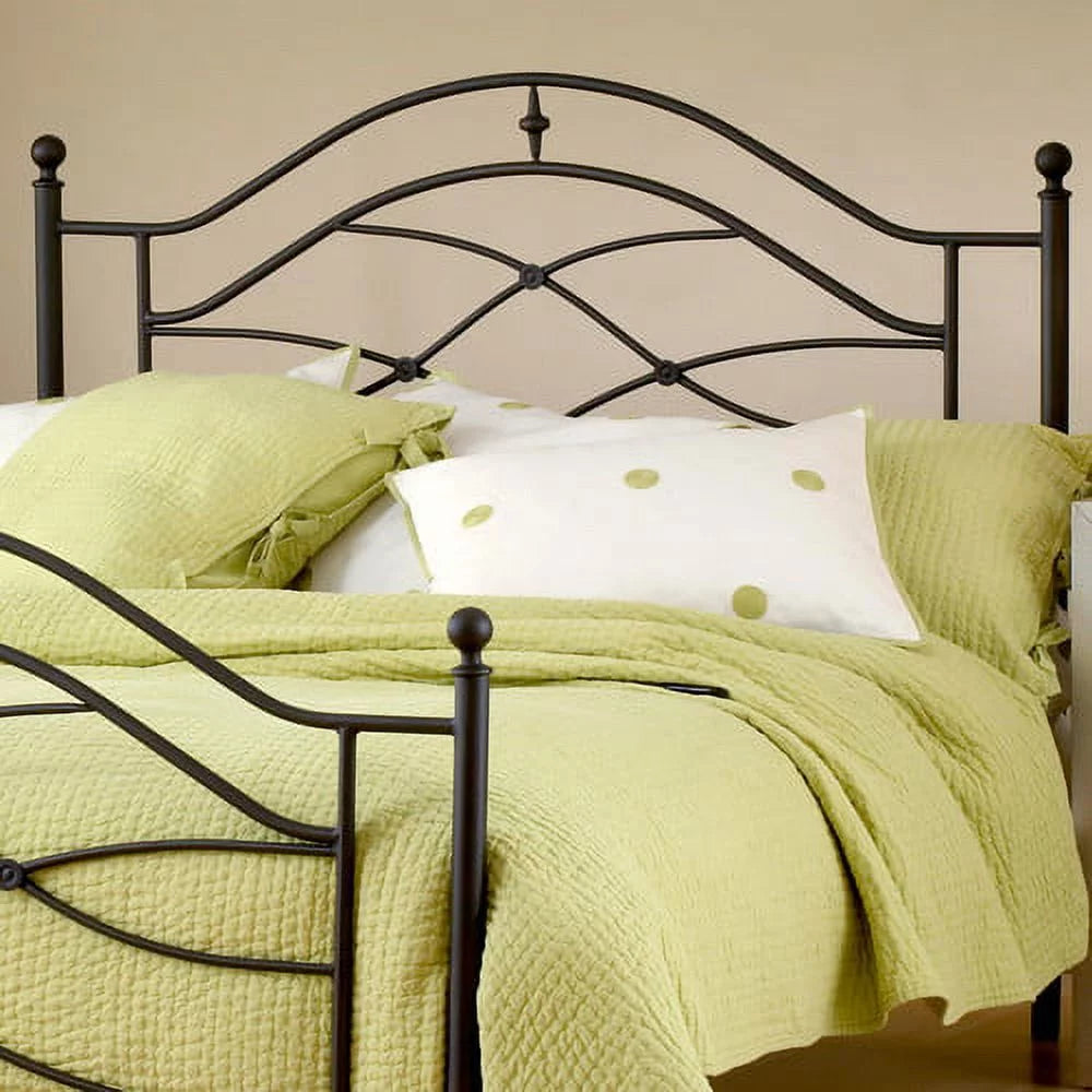 Black Metal King Headboard with Bed Frame P974766