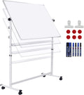 48x36 Height Adjustable Double Sided Magnetic Whiteboard with Stand Z4885