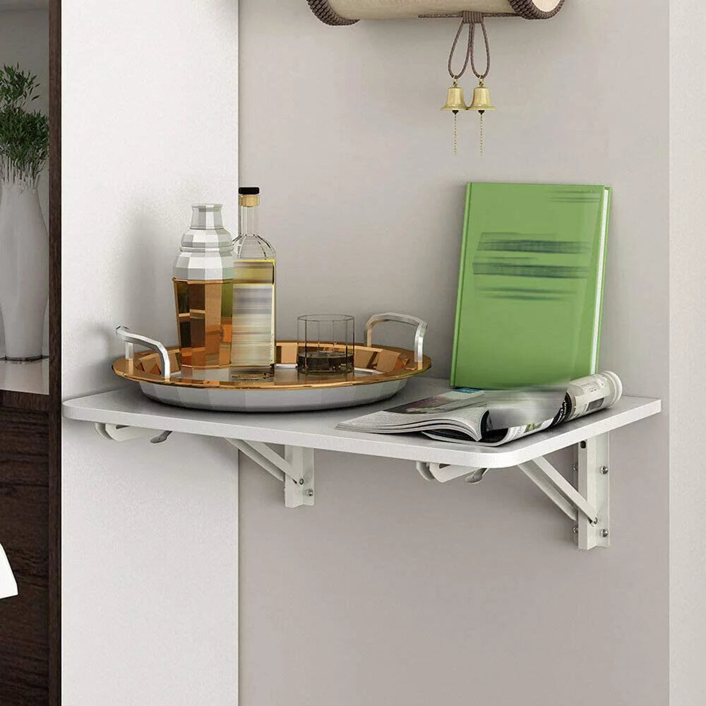 Wall Mounted Fold Down Desk 60cmx40cm White T635128