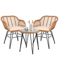 3-Piece Beige Patio Conversation Set U817