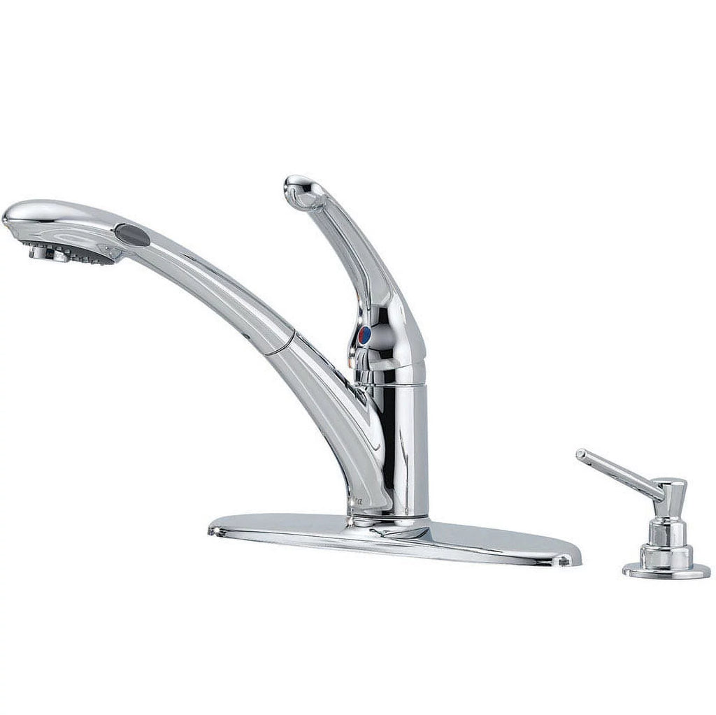 Single Handle Pull Out Kitchen Faucet with Side Spray H25789