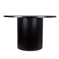 Black Solid Wood Round Dining Table F299