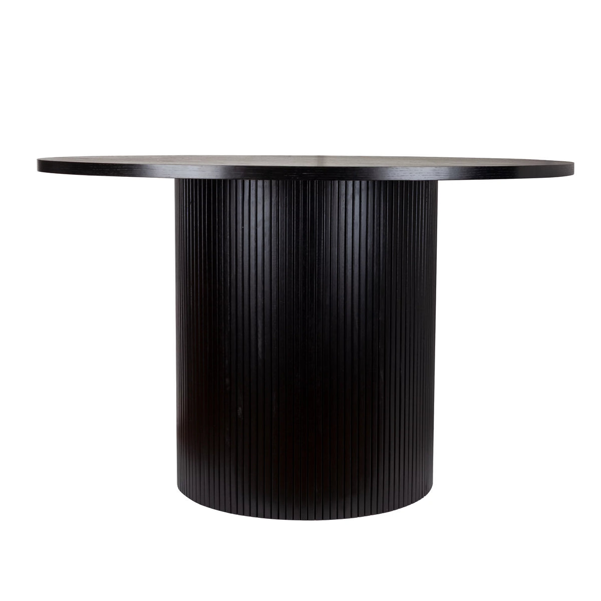 Black Solid Wood Round Dining Table F299