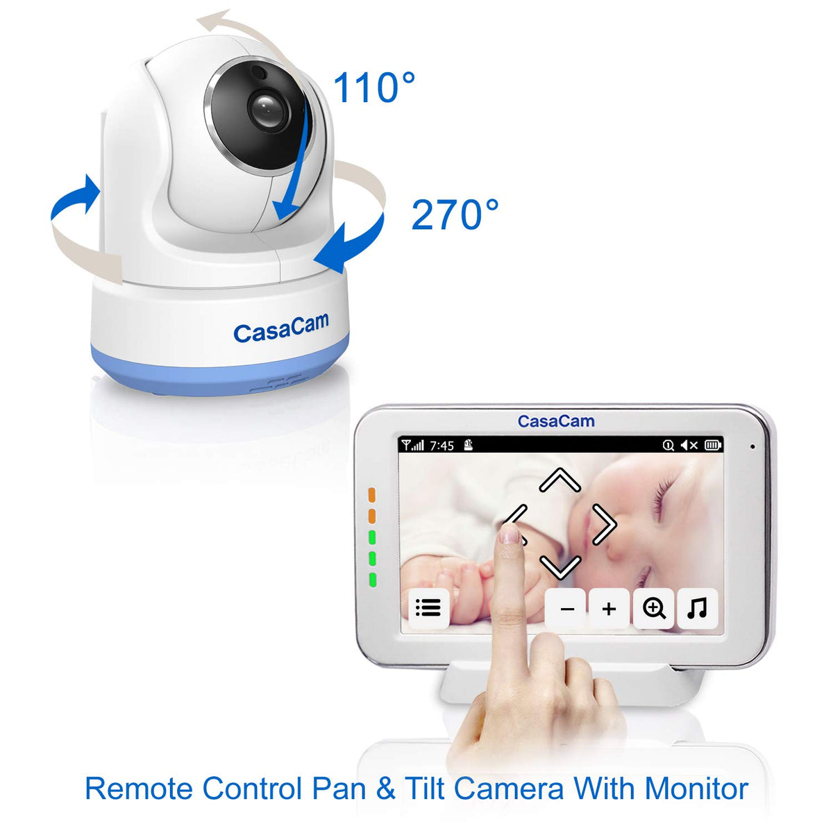 Video Baby Monitor with 5 Touchscreen and Pan & Tilt Camera C5345