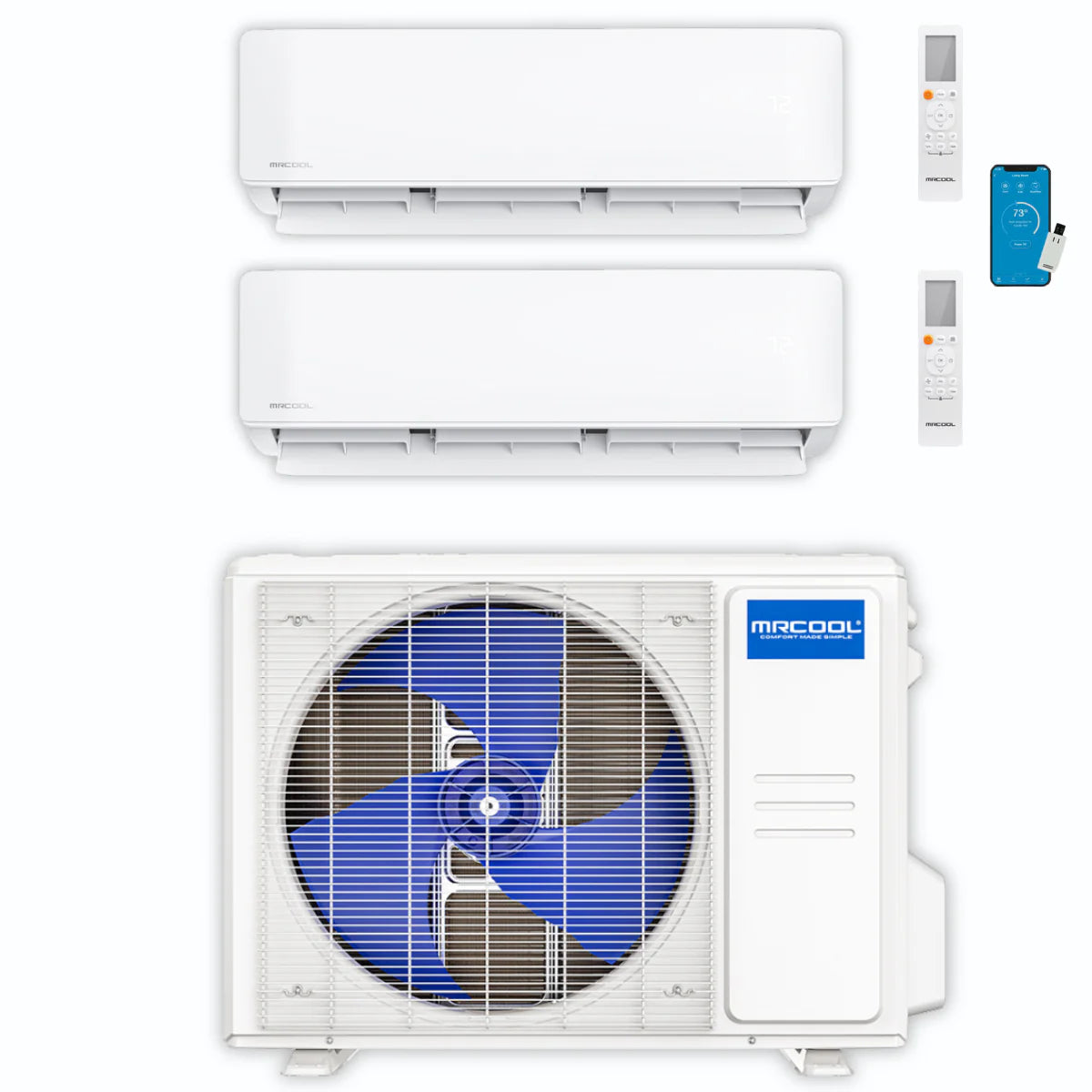 21,000 BTU 2 Zone Ductless Air Conditioner and Heat Pump L7159