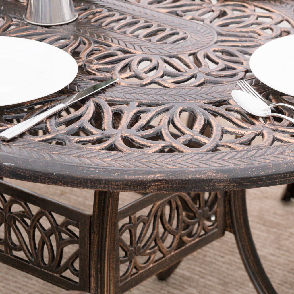 Oval Cast Aluminum Dining Table O271