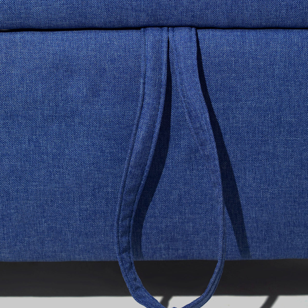 Blue Linen Fabric Convertible Chair Bed E174209