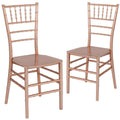 Rose Gold Resin Chiavari Chairs Set of 2 R5401