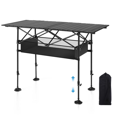 Folding Aluminum Camping Table with Carrying Bag X92124