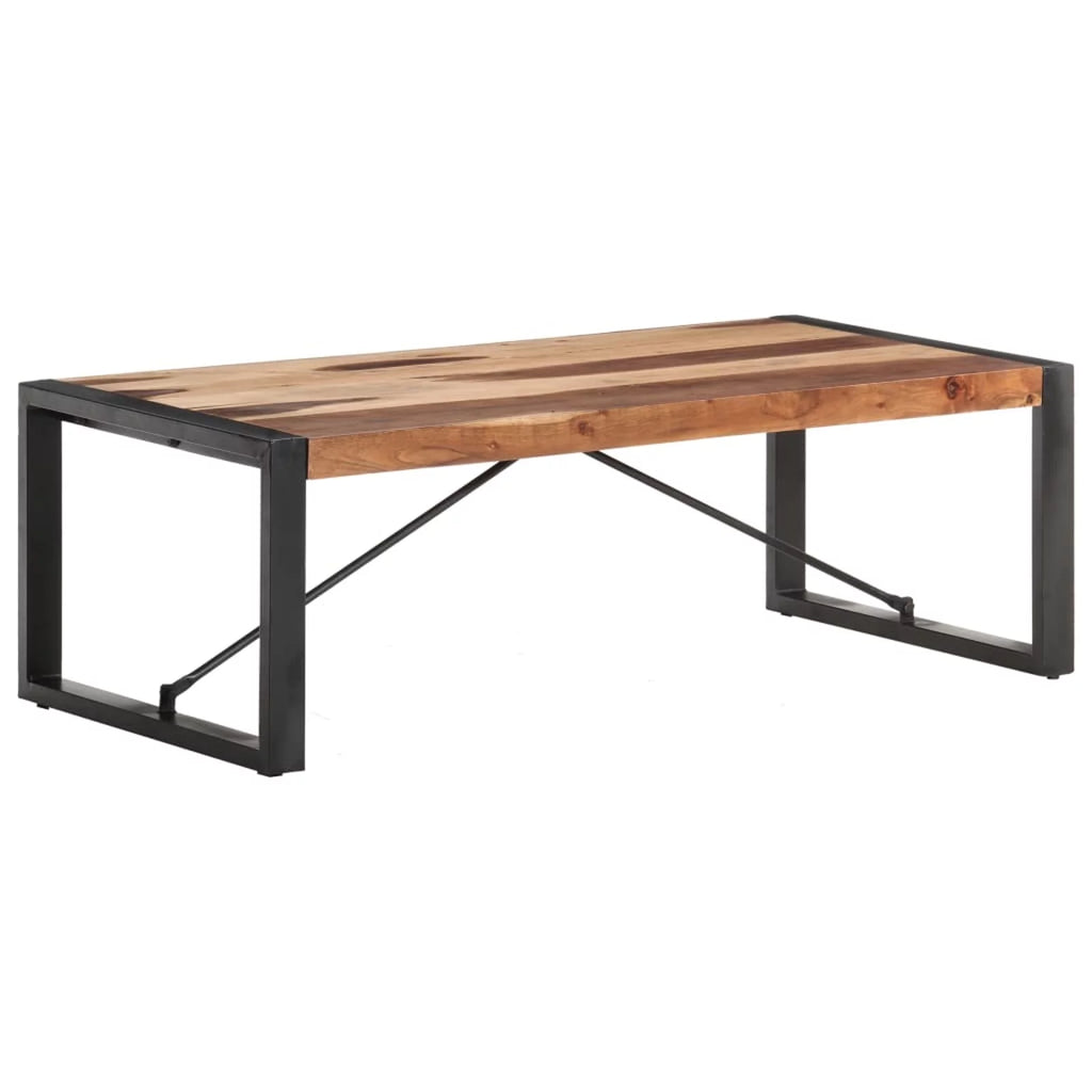 Acacia Wood Coffee Table with Steel Legs S71208