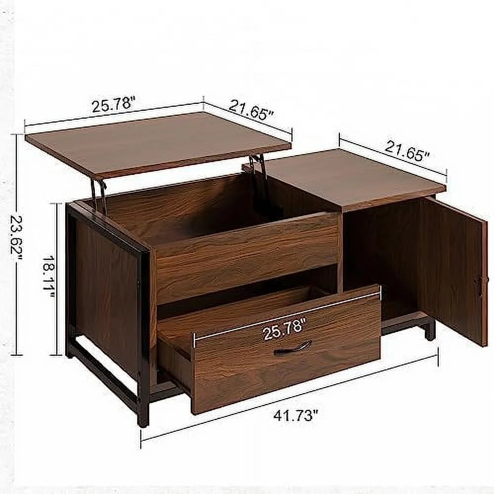 41.7" Lift Top Coffee Table with Drawer E4108