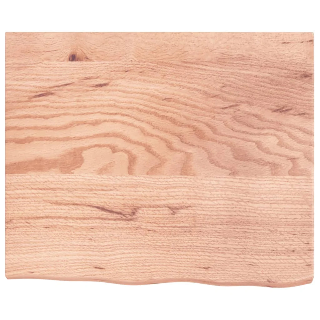 Oak Wall Shelf Solid Treated Wood Light Brown K112444