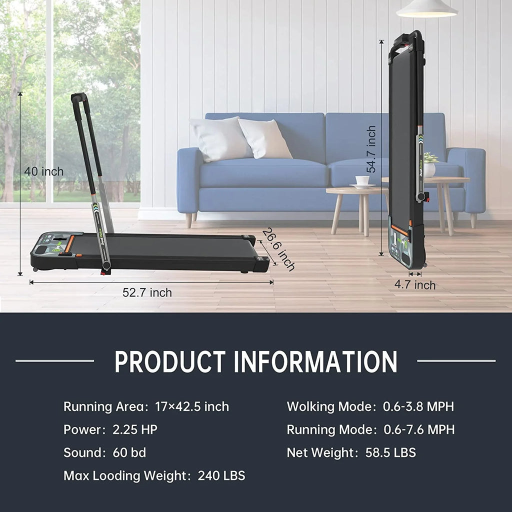 2 in 1 Folding Treadmill Z407