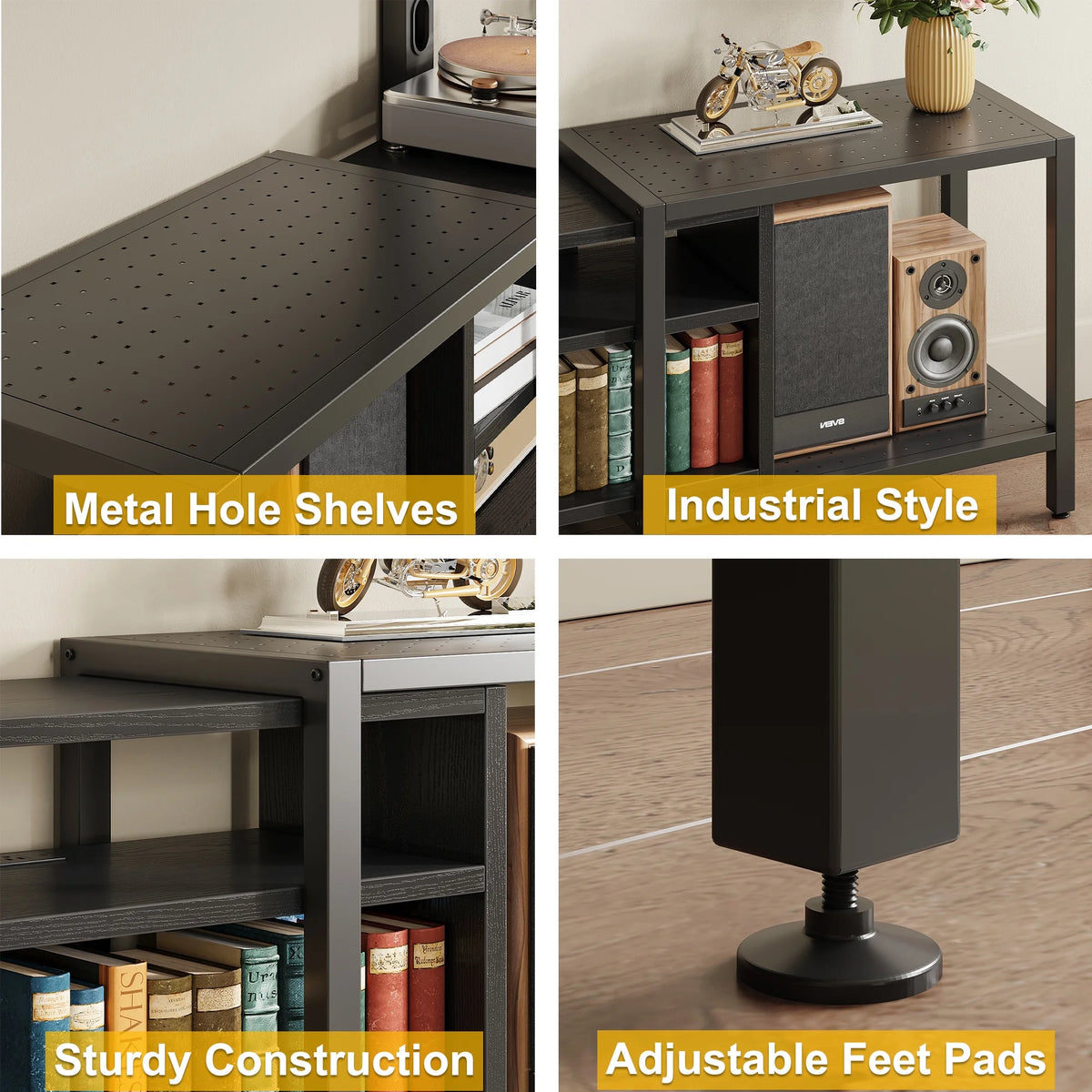 79 Inch TV Stand with Mount and Power Outlet S3554