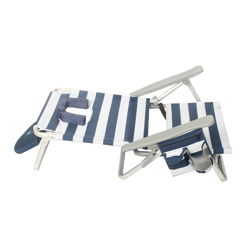 Stripe Outdoor Beach Lounge Recliner W730279