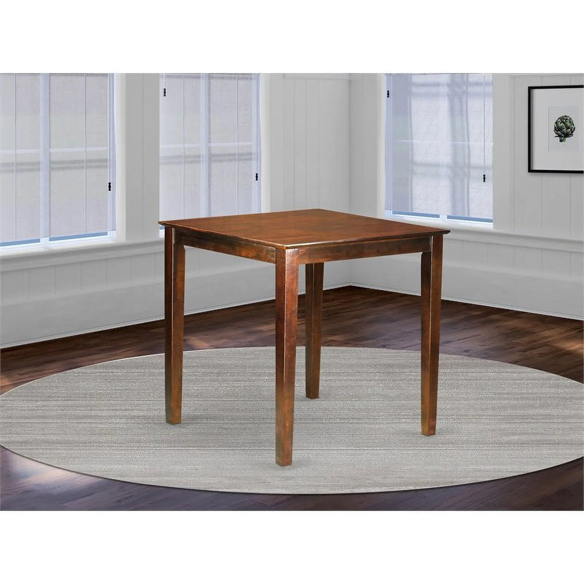 36" Square Wood Dining Table in Mahogany C669