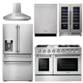 48 Propane Gas Range, Range Hood, Refrigerator with Water & Ice Dispenser, Dishwasher, Wine Cooler I8271