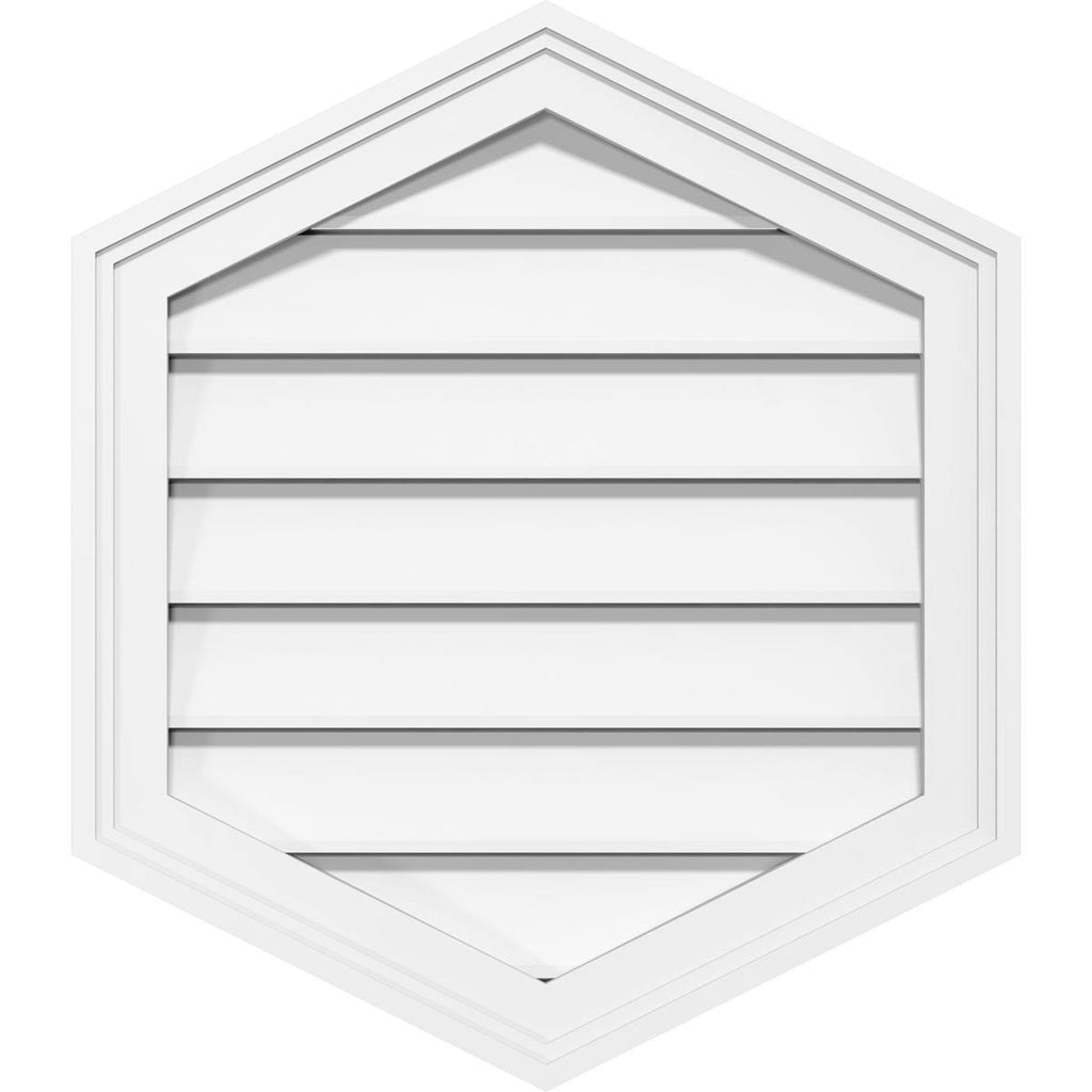 Vertical Peaked Surface Mount PVC Gable Vent F38558
