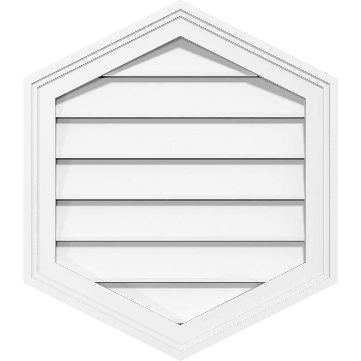 Vertical Peaked Surface Mount PVC Gable Vent F38558