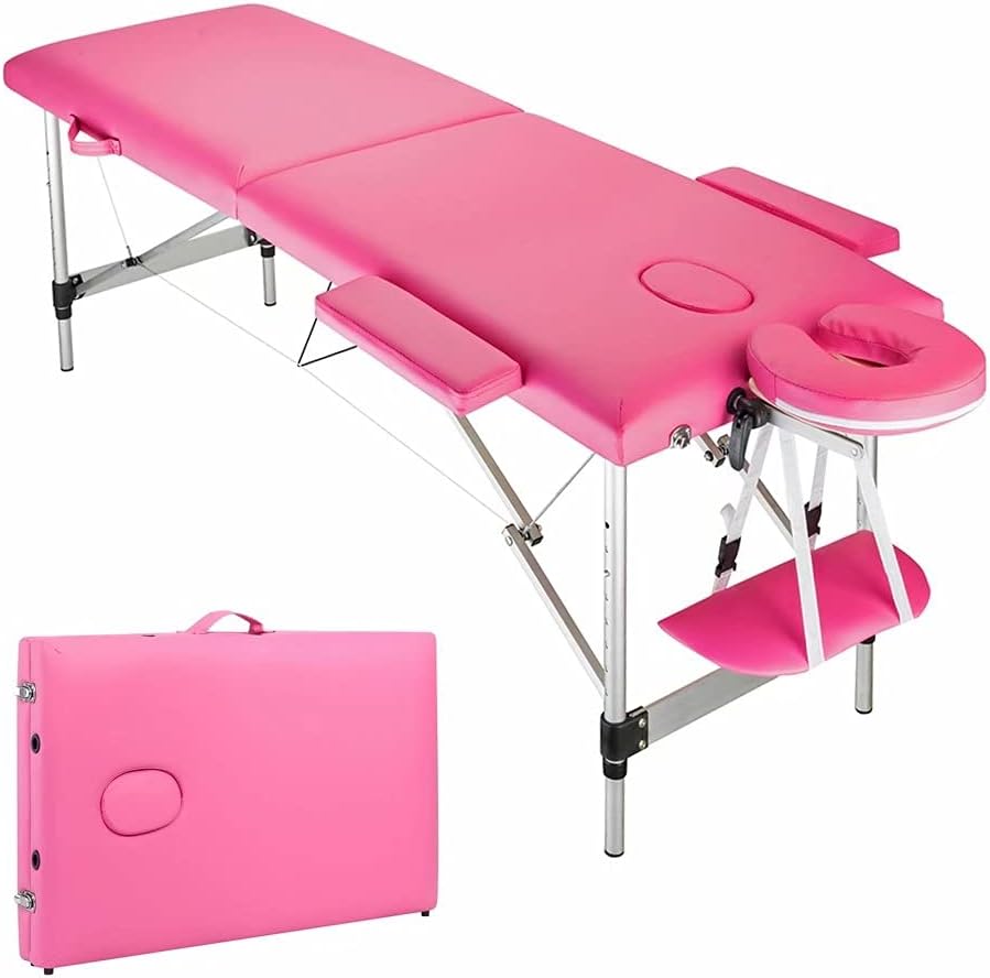 3 Folding Portable Adjustable Massage Table with Carrying Case C431551