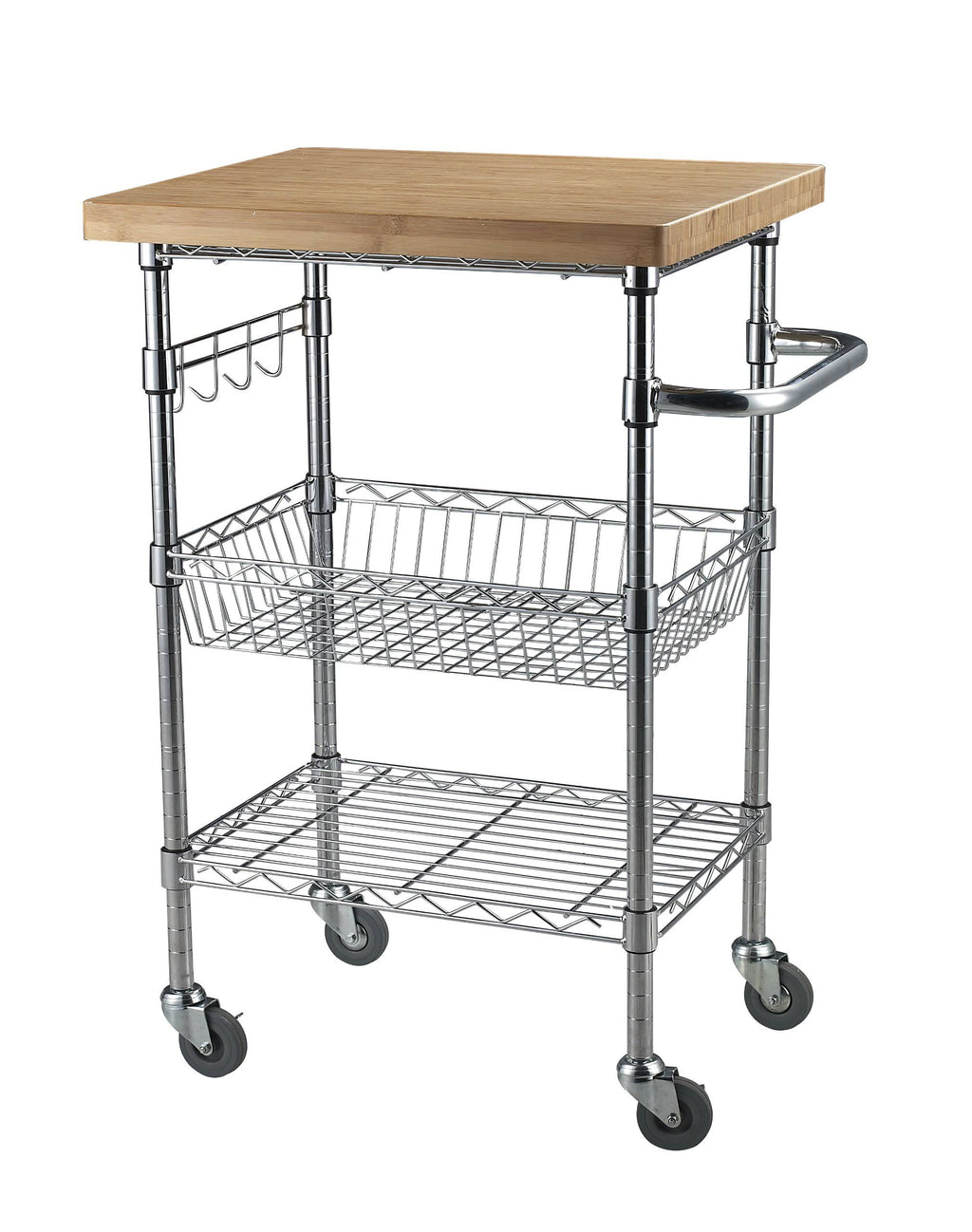 Bamboo Top Wire Cart I3332