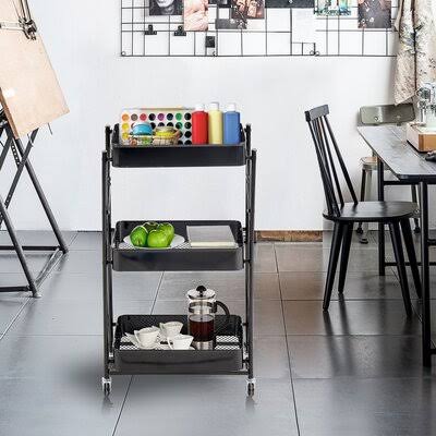 Black Kitchen Cart P9496