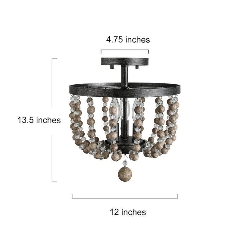 Beaded Flush Mount W9055