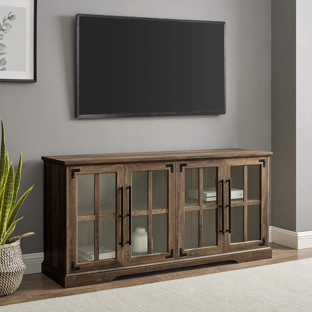 White 48 Inch Wood Buffet Sideboard Storage Cabinet Q8089