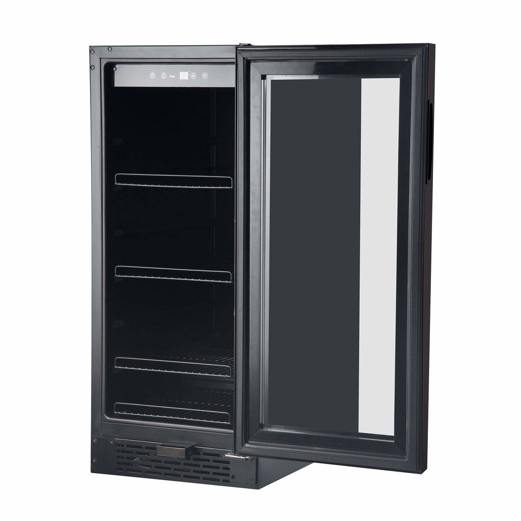 Black Glass 80-Can 3.4 Cu ft. Beverage Refrigerator T3522