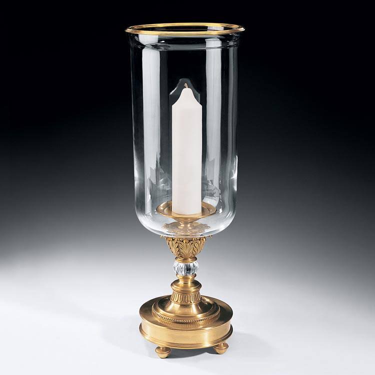 Crystal & Brass Hurricane Lamp V991519