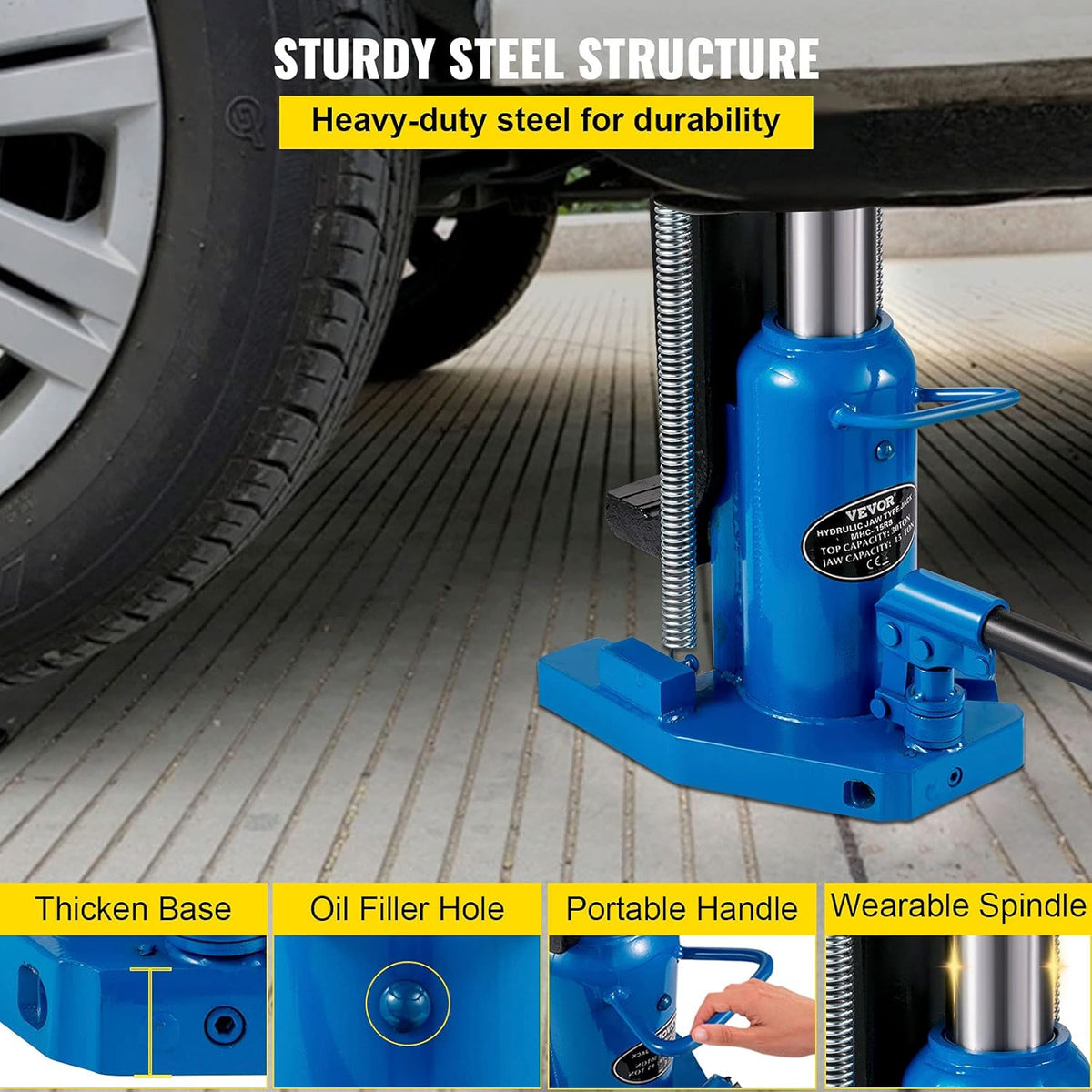 15 Ton Hydraulic Toe Jack A152